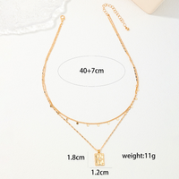 Elegant Simple Style Solid Color Alloy Patchwork Women's Layered Necklaces main image 2
