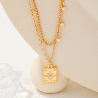 Elegant Simple Style Solid Color Alloy Patchwork Women's Layered Necklaces main image 4