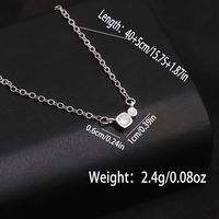Elegant Sexy Shiny Butterfly Stainless Steel Copper Plating Inlay Zircon Silver Plated Pendant Necklace main image 3