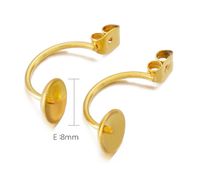 1 Pair Stainless Steel 18K Gold Plated Solid Color main image 2