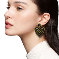 1 Pair Original Design Shiny Geometric Inlay Cloth Rhinestones Drop Earrings main image 4