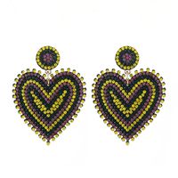 1 Pair Original Design Shiny Geometric Inlay Cloth Rhinestones Drop Earrings main image 5