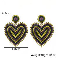 1 Pair Original Design Shiny Geometric Inlay Cloth Rhinestones Drop Earrings main image 2