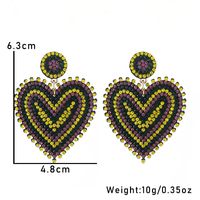 1 Paire Dessin Original Brillant Géométrique Incruster Chiffon Strass Boucles D'oreilles sku image 2