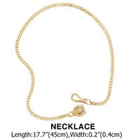 Elegant Glam Leopard Head Copper Plating Inlay Zircon 18k Gold Plated Bracelets Necklace main image 3