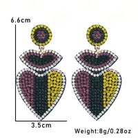 1 Pair Original Design Shiny Geometric Inlay Cloth Rhinestones Drop Earrings sku image 4