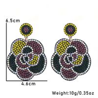 1 Paire Dessin Original Brillant Géométrique Incruster Chiffon Strass Boucles D'oreilles sku image 6