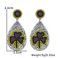 1 Pair Original Design Shiny Geometric Inlay Cloth Rhinestones Drop Earrings sku image 7