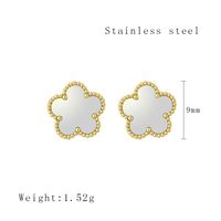 1 Pair Simple Style Flower Plating 304 Stainless Steel 18K Gold Plated Ear Studs main image 2