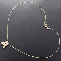 Hip-hop Exaggerated Punk Letter Copper Plating Inlay Zircon 18k Gold Plated Pendant Necklace main image 4