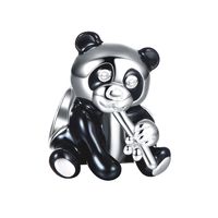 Cute Vintage Style Panda Sterling Silver Handmade Plating Rhodium Plated Jewelry Accessories main image 3