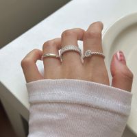 Simple Style Classic Style Solid Color Copper Rings main image 4