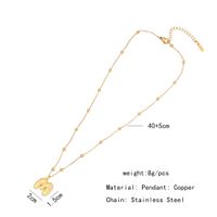 Wholesale Simple Style Letter Stainless Steel Copper Plating 18K Gold Plated Pendant Necklace main image 2