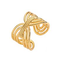 Ig Style Classic Style Geometric Copper Plating 18k Gold Plated Open Rings sku image 11