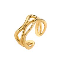 Ig Style Classic Style Geometric Copper Plating 18k Gold Plated Open Rings main image 6