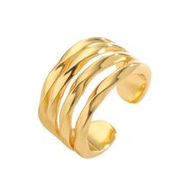 Ig Style Classic Style Geometric Copper Plating 18k Gold Plated Open Rings sku image 15