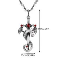 Retro Solid Color Stainless Steel Men's Pendant Necklace main image 2