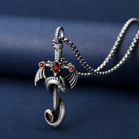 Retro Solid Color Stainless Steel Men's Pendant Necklace main image 3