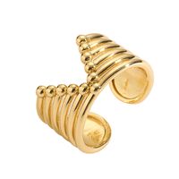 Ig Style Classic Style Geometric Copper Plating 18k Gold Plated Open Rings sku image 19