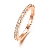 Ig Style Simple Style Round Copper Plating Inlay Zircon Rose Gold Plated White Gold Plated Gold Plated Rings main image 4