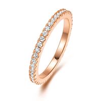 Ig Style Simple Style Round Copper Plating Inlay Zircon Rose Gold Plated White Gold Plated Gold Plated Rings sku image 9