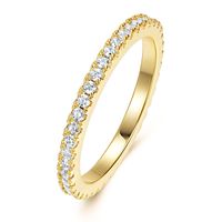 Ig Style Simple Style Round Copper Plating Inlay Zircon Rose Gold Plated White Gold Plated Gold Plated Rings sku image 17