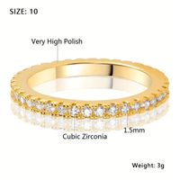 Ig Style Simple Style Round Copper Plating Inlay Zircon Rose Gold Plated White Gold Plated Gold Plated Rings main image 2