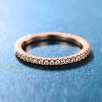 Ig Style Simple Style Round Copper Plating Inlay Zircon Rose Gold Plated White Gold Plated Gold Plated Rings main image 9
