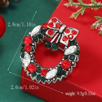 Christmas Bow Knot Bell Snowflake Alloy Plating Inlay Rhinestones Unisex Brooches 1 Piece sku image 1