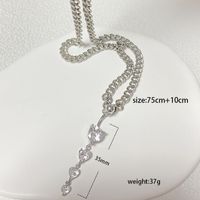 IG Style Simple Style Heart Shape Butterfly 316 Stainless Steel  Alloy Copper Plating Butterfly Inlay Rhinestones Zircon White Gold Plated Gold Plated Women's Waist Chain main image 4
