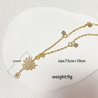 IG Style Simple Style Heart Shape Butterfly 316 Stainless Steel  Alloy Copper Plating Butterfly Inlay Rhinestones Zircon White Gold Plated Gold Plated Women's Waist Chain sku image 15
