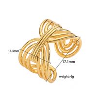 Ig Style Classic Style Geometric Copper Plating 18k Gold Plated Open Rings main image 3