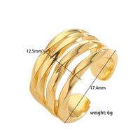 Ig Style Classic Style Geometric Copper Plating 18k Gold Plated Open Rings main image 2