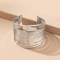 Simple Style Round Alloy Hollow Out Women's Bangle sku image 2