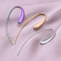 1 Pair Simple Style Solid Color Plating Stainless Steel Ear Studs main image 6