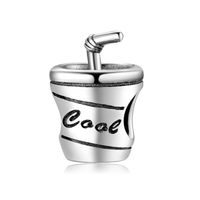 Original Design Simple Style Coke Heart Shape Crown Sterling Silver Inlay Zircon Jewelry Accessories sku image 5