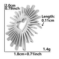 1 Paar Einfacher Stil Herzform Überzug Rostfreier Stahl Ohrstecker sku image 1