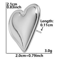 1 Pair Simple Style Heart Shape Plating Stainless Steel Ear Studs sku image 3