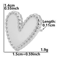 1 Pair Simple Style Heart Shape Plating Stainless Steel Ear Studs sku image 4