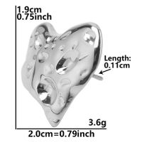 1 Pair Simple Style Heart Shape Plating Stainless Steel Ear Studs sku image 7
