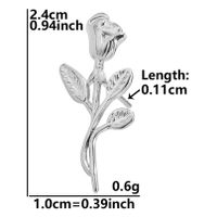 1 Pair Simple Style Flower Butterfly Plating Stainless Steel Ear Studs sku image 2