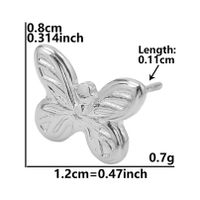 1 Pair Simple Style Flower Butterfly Plating Stainless Steel Ear Studs sku image 6