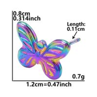 1 Pair Simple Style Flower Butterfly Plating Stainless Steel Ear Studs sku image 30