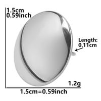 1 Pair Simple Style Round Plating Stainless Steel Ear Studs sku image 9
