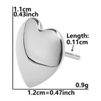 1 Pair Simple Style Round Plating Stainless Steel Ear Studs sku image 12