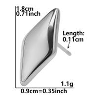 1 Pair Simple Style Round Plating Stainless Steel Ear Studs sku image 17