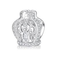 Original Design Simple Style Coke Heart Shape Crown Sterling Silver Inlay Zircon Jewelry Accessories sku image 16
