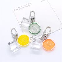 Casual Cute Simple Style Ice Cube Fruit Resin Keychain main image 3