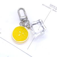 Casual Cute Simple Style Ice Cube Fruit Resin Keychain main image 4