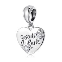 Original Design Simple Style Coke Heart Shape Crown Sterling Silver Inlay Zircon Jewelry Accessories sku image 3